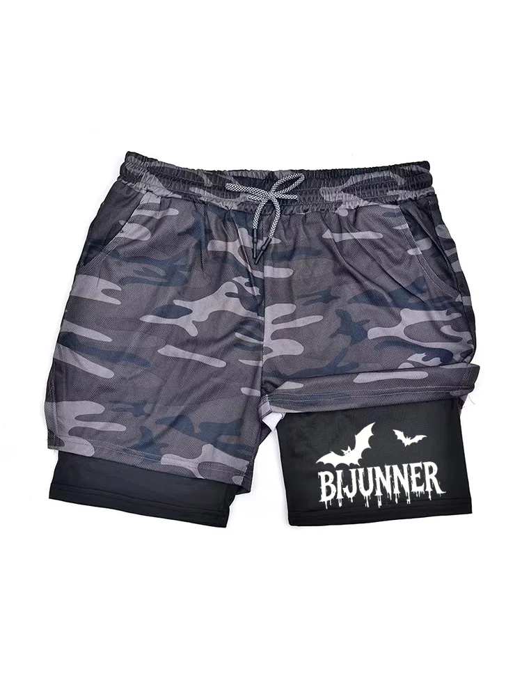 Men's Anime Hunter x Hunter Gym Shorts Bilayer 2-in-1 Breathable Quick-drying Absorb Sweat Sports Short Gym Jogging Pants df0569