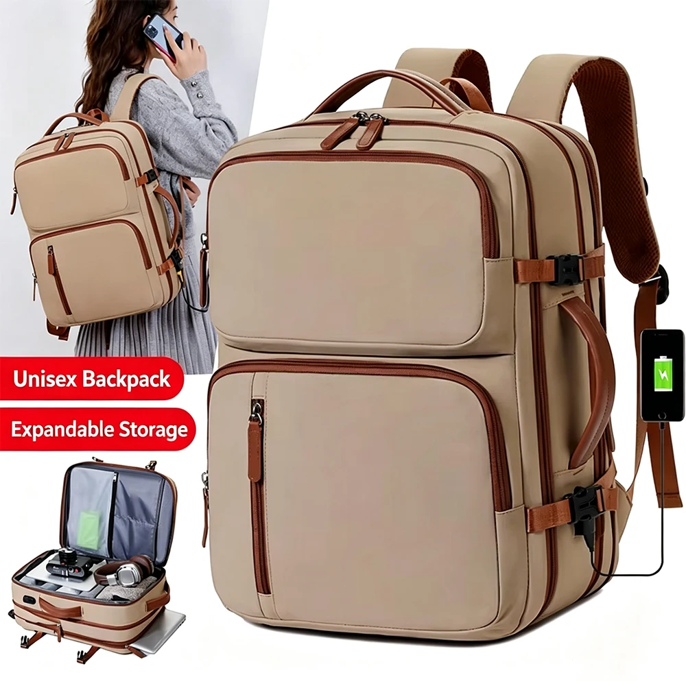 New Large-Capacity Computer Backpack Expandable Wet and Dry Separation Boarding Multifunctional Backpack Short-Distance Travel B
