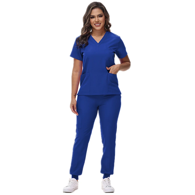 Slim Fit Medizinische Peelings Uniform Frauen Peeling-Sets Pflege Zubehör Krankenhaus Chirurgie Kleider Zahnklinik Schönheitssalon Arbeitskleidung