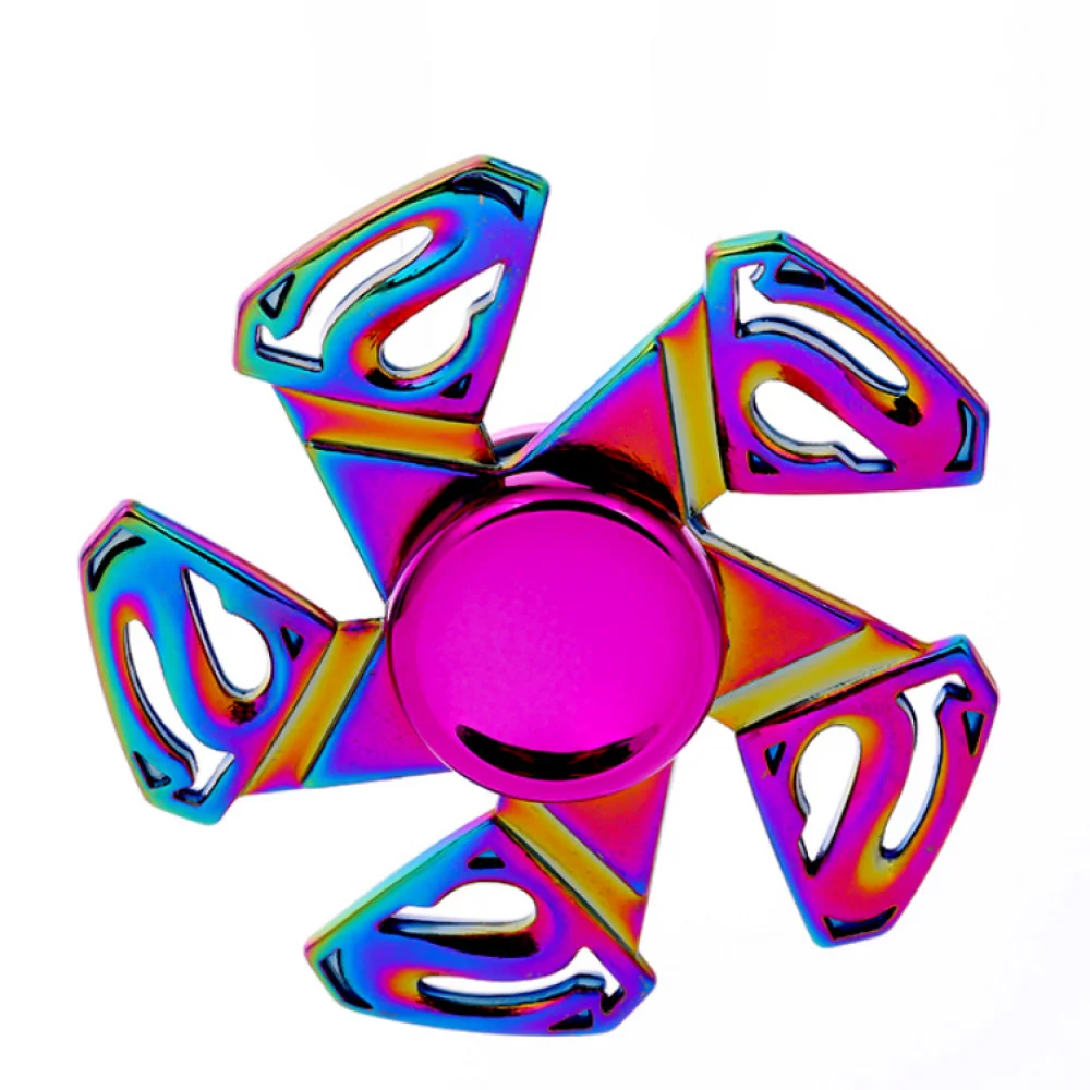 Colorful Fidget Spinner, Creative Stress Relief Fingertip Toy, Cool Rainbow‑Color Hand Spinner for Relaxation & Class Break, 1Pc Random Style
