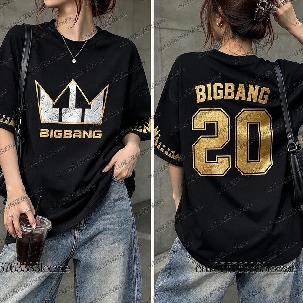 BIGBANG 20th Anniversary Mesh Football Jerseys For Women Fans' Peripheral Gifts Sports Basketball Jerseys Y2K Street Couple Tops