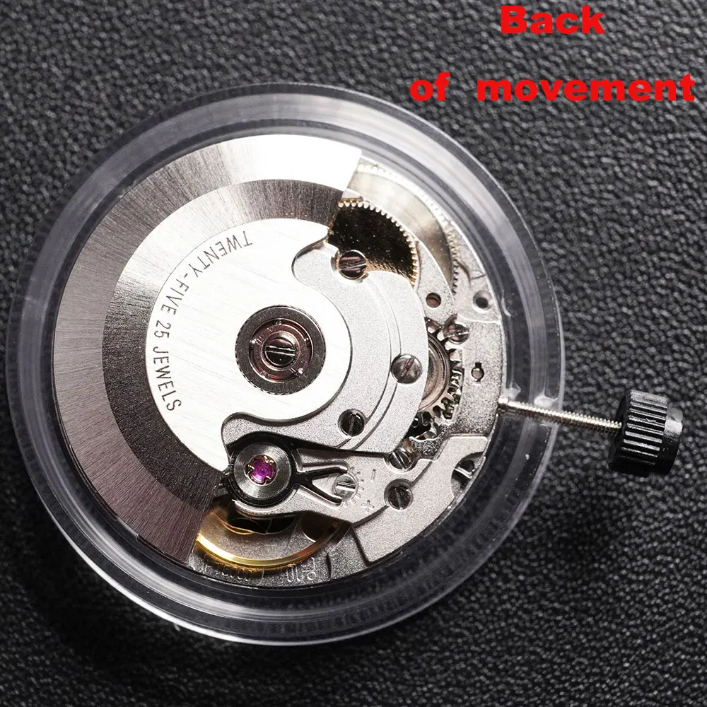 Suitable for ETA2824 watch luxury 25 gemstones high-precision PT5000 fully automatic mechanical movement with white date wheel view 5