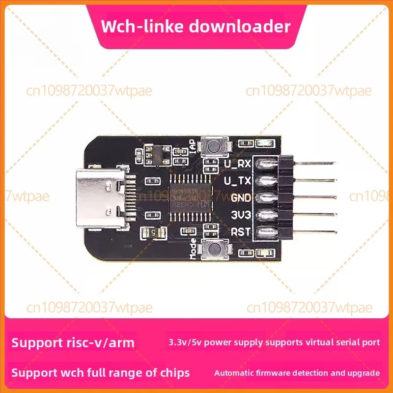 For WCH‑LinkE Debugger Downloader Emulator, RISC‑V & UART Support, Compatible With All WCH Chips