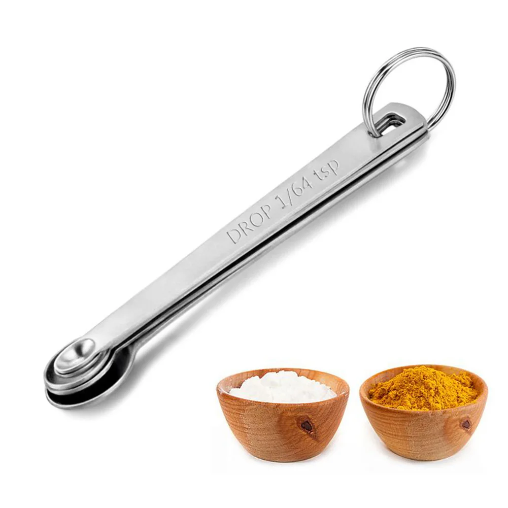 Stainless Steel Measuring Spoons Cups Set Spoons Measuring Tools With Bonus Leveler Etched Markings Kitchen Gadgets