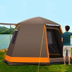 Automatic 3-4 Person 240*240*165CM Double Layer Waterproof Windproof Camping Tent Large Gazebo Bivvy Barraca Sun Shelter