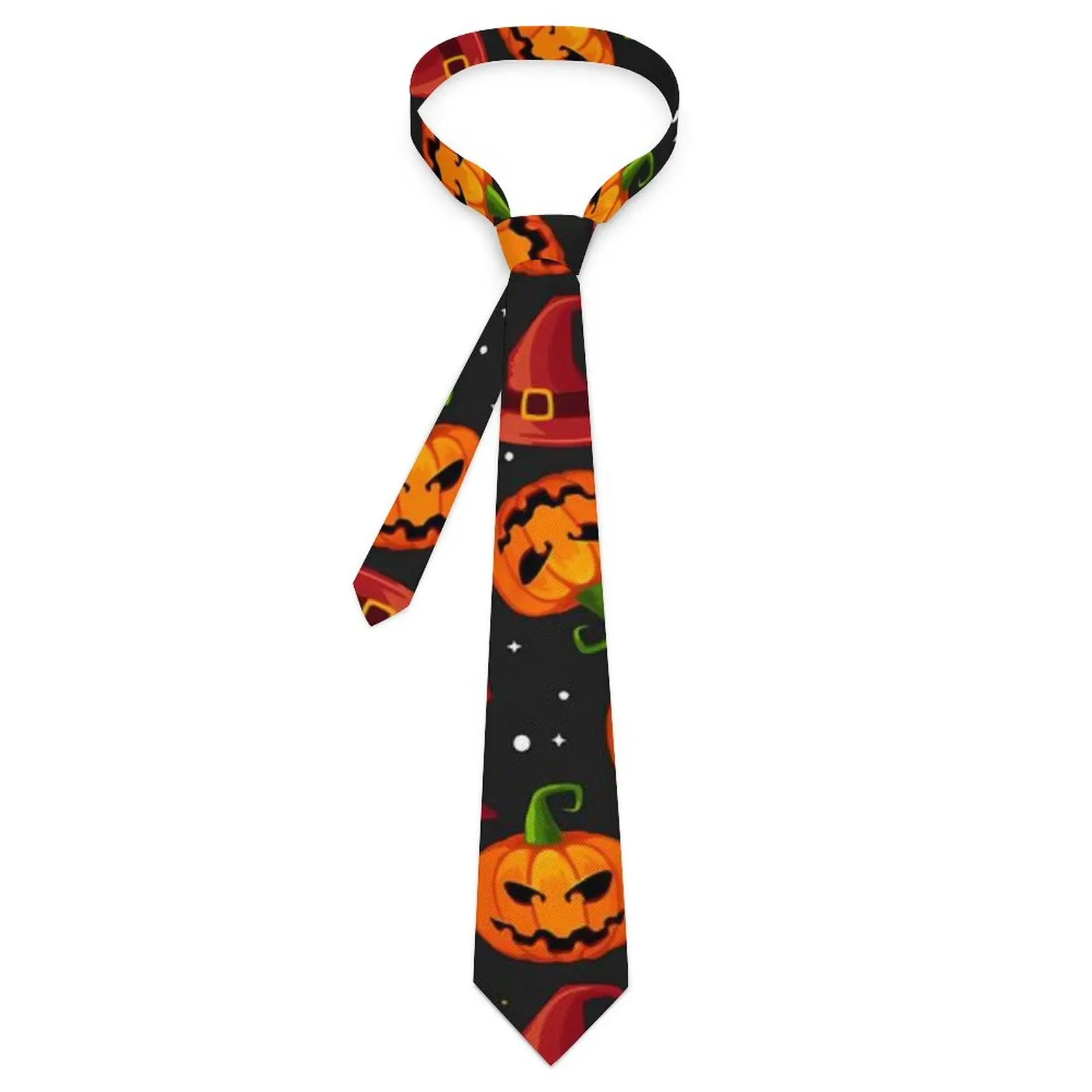 

Mens Tie Modern Pumpkin Neck Ties Halloween Print Kawaii Funny Collar Tie Custom Wedding Party Quality Necktie Accessories