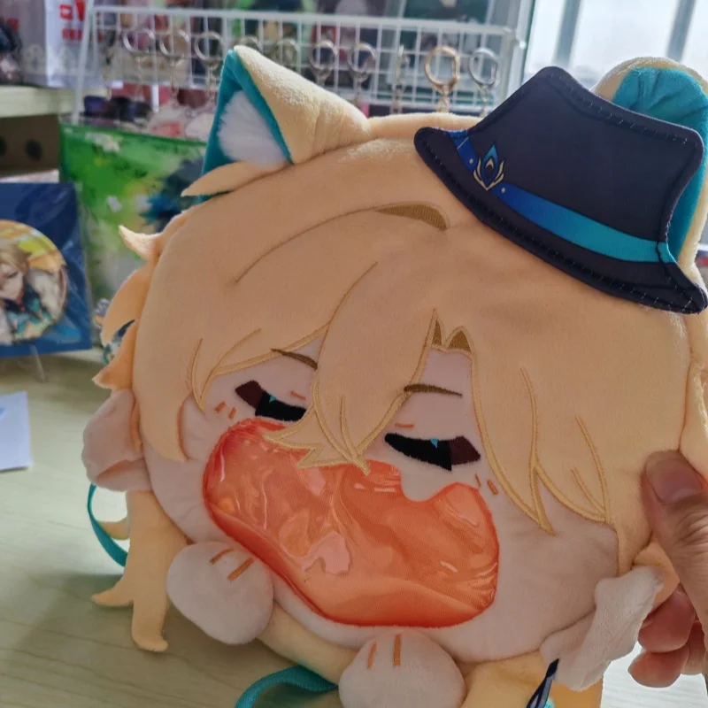 

Collapsing Star Rail Sand Gold Anime Crossbody Bag Backpack Cute Big Mouth Bag Quadraticelement Around