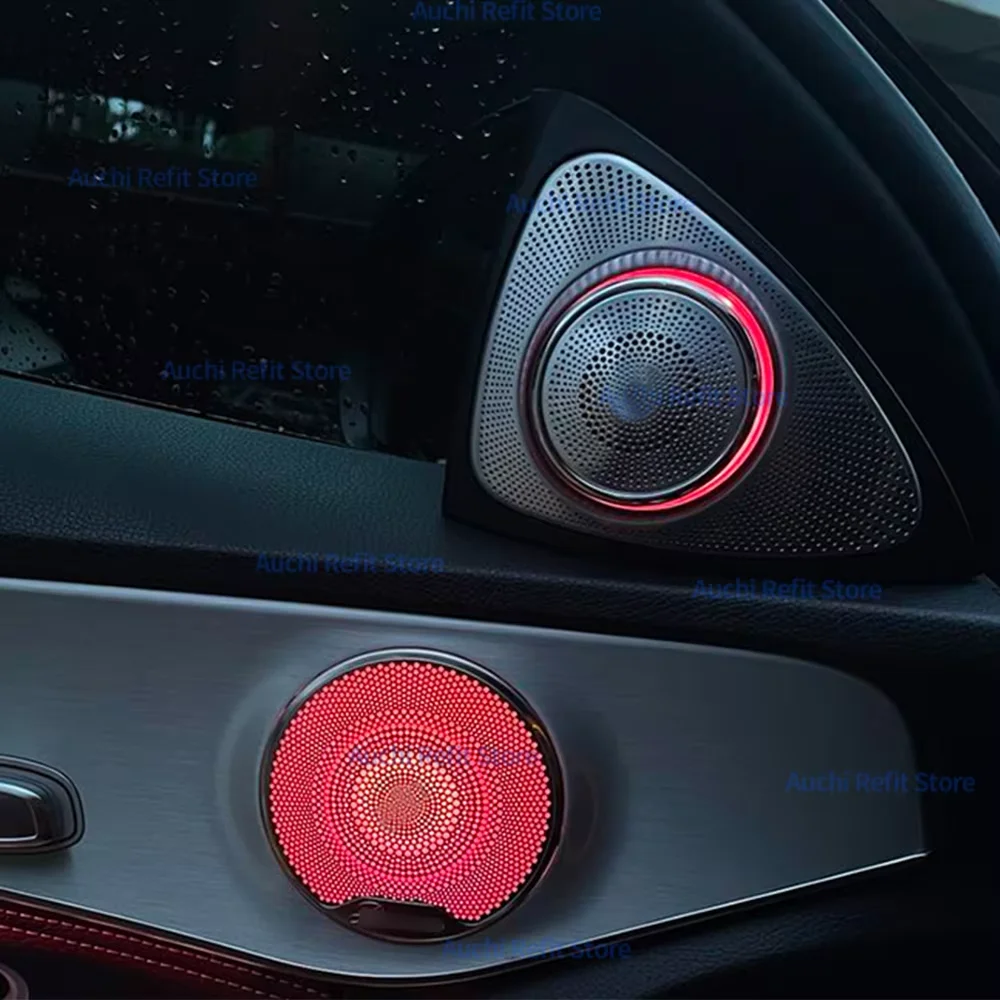 

64 Colors W205 3D Rotating Tweeter For Mercedes Benz C GLC E S-class W213 W222 X253 W177 RGB LED Luminous Car Speaker Horn Refit