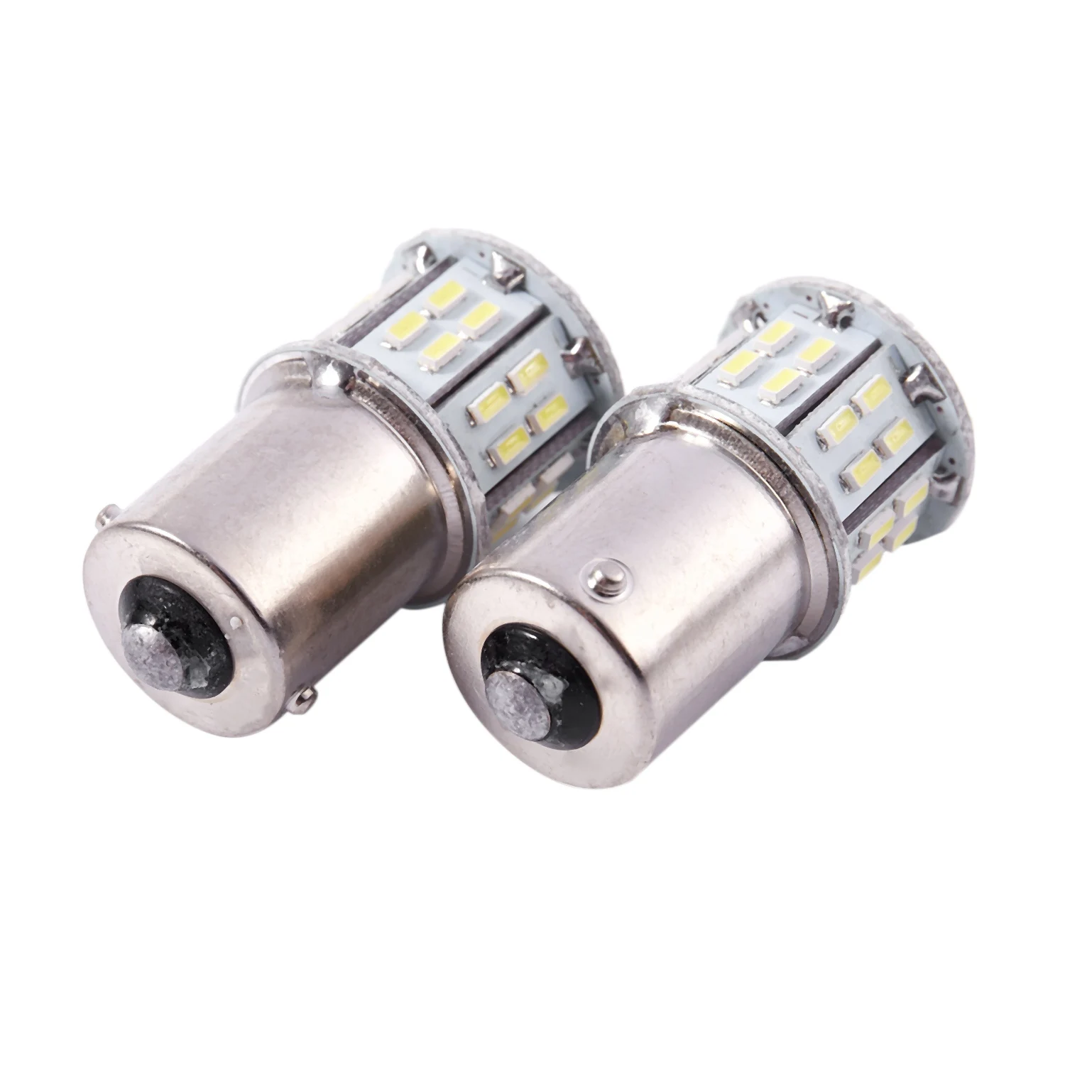 #056I 2x 1156 BA15S 382 P21W White 50 SMD LED Car Tail Turn Signal Reverse Light Bulbs (white)