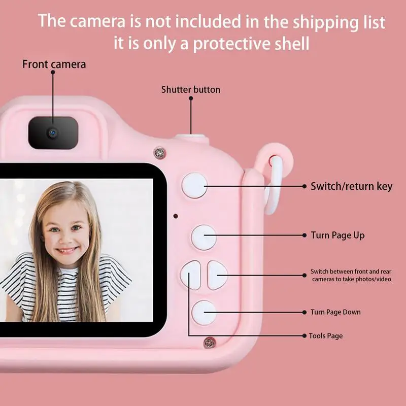 Silicone Kids Camera Cover Kids Video Camera Waterproof Case Digital Kids Video Camera Indoor Action Cameras Christmas Gifts