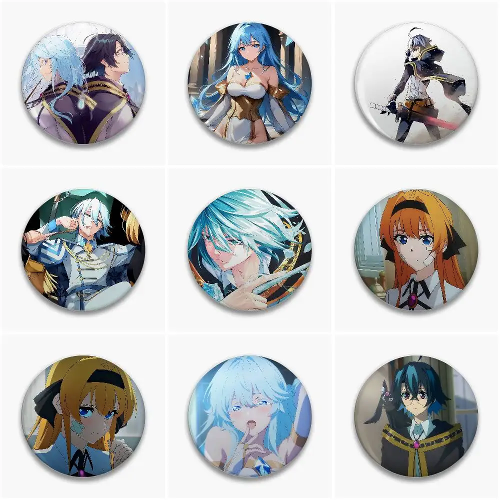 Insignias de varita y espada Wistoria, broche hecho a mano para ropa, accesorios de decoración para mochila