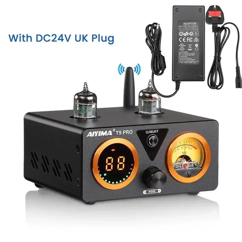 Nuovo! T9 PRO APTX HD Amplificatore Bluetooth Audio 100Wx2 HiFi Stereo Amplificatore di potenza USB DAC COAX OPT VU Meter Amplificatore valvolare