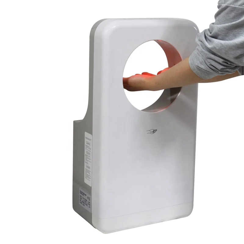 

Washroom Automatic Sensor High Speed Brushless ABS Air Circular Dual Jet Blade Hand Dryers