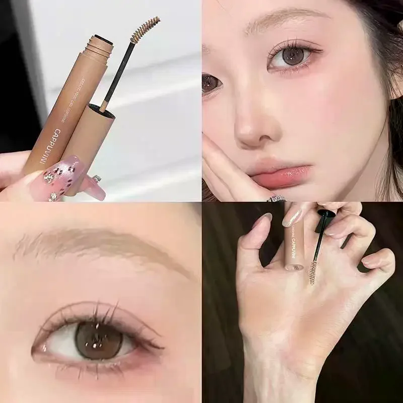 Cappuvini 3D Eyebrow Dye Cream Long Lasting Brown Color Eyebrow Mascara Tint Sweatproof Wild Brow Enhancer Cream Cosmetics