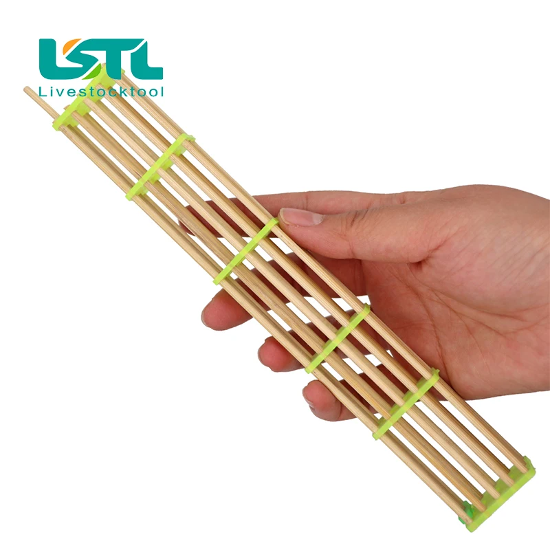 50 Pcs Lengthened Bamboo Queen Bee Cage King Bee Isolation Transport Cages Beekeeping Tools