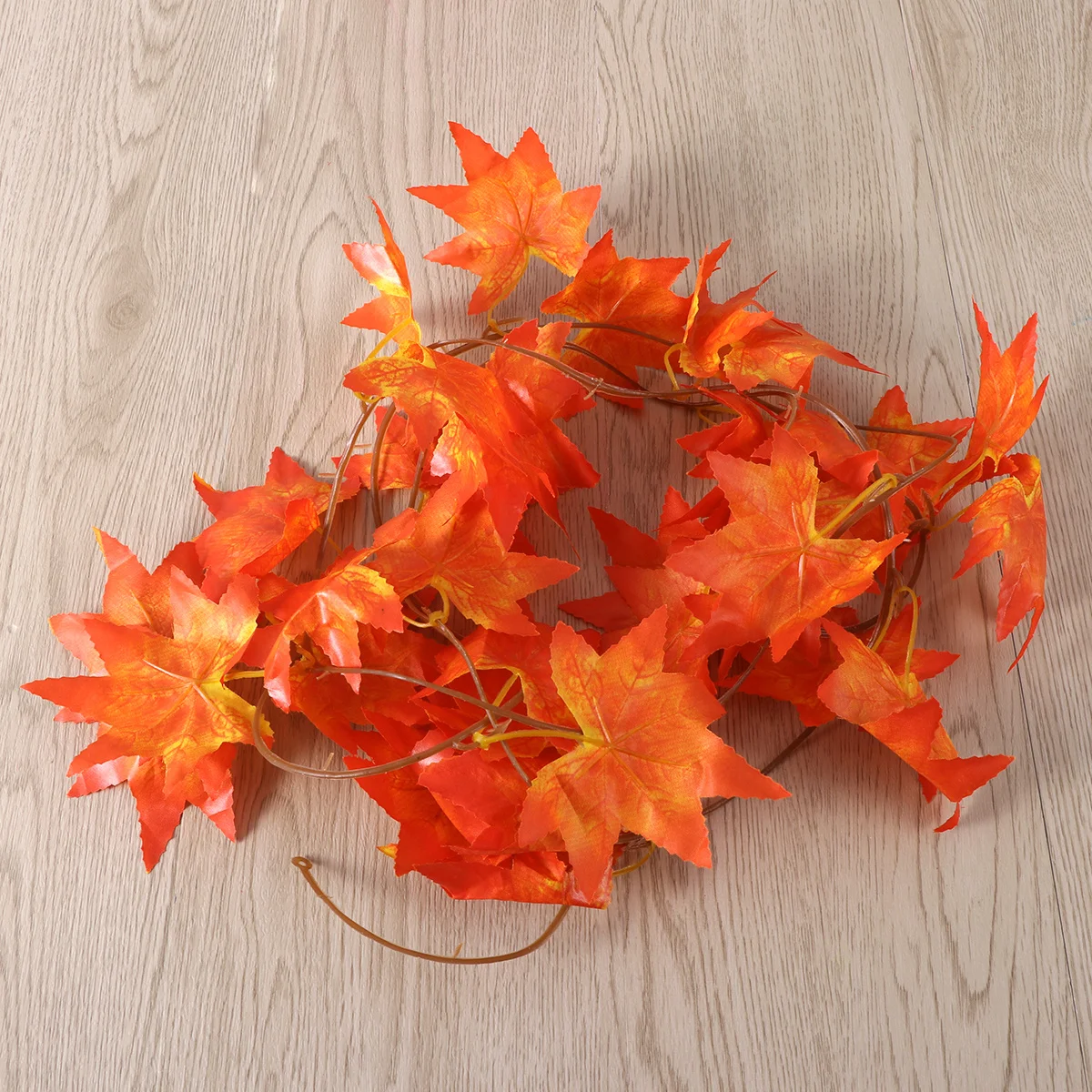 2 قطعة 2.4 متر ورقة القيقب الأحمر الكرمة جارلاند الاصطناعي سقوط يترك ديكور لحفل الزفاف معلقة ثنى عباءة المدخل مزار #3