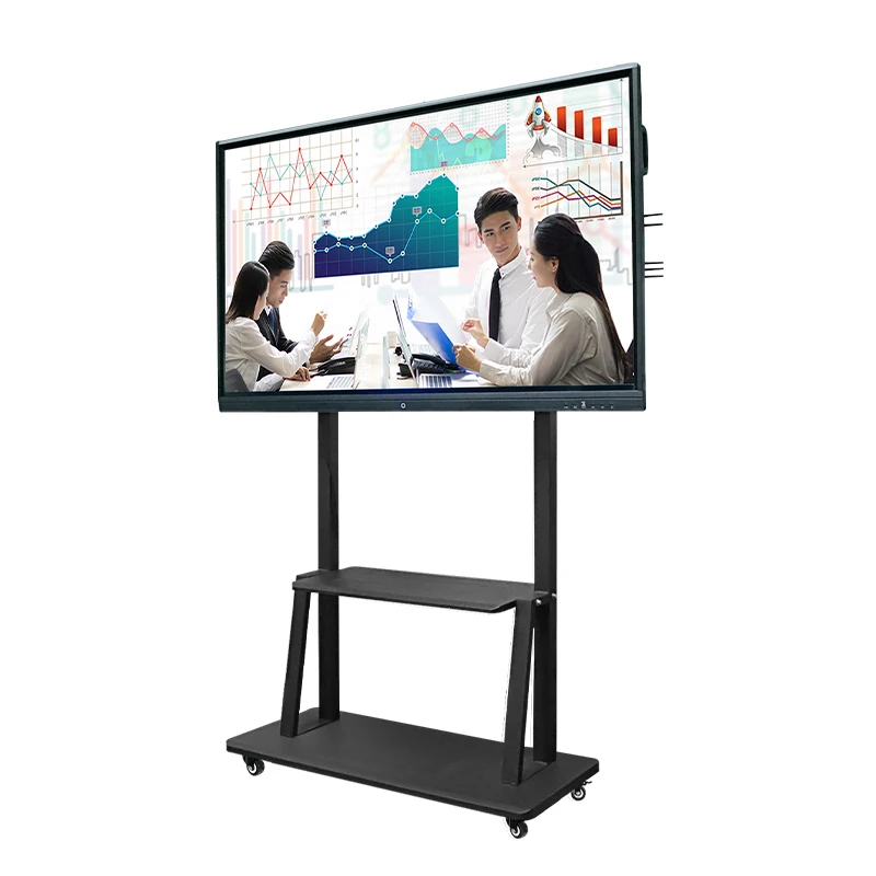 55 - 86 Inch UHD 4K LCD All in One Interactive Screen Panel With Projector for School Meeting Smart Touch Board