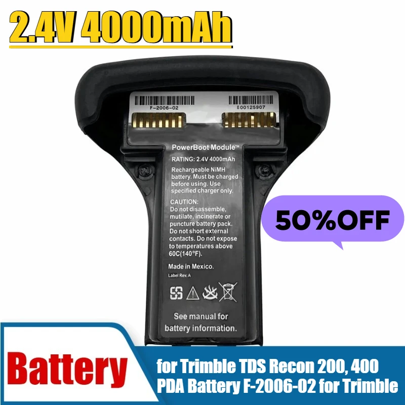 

2.4V 4000mAh for Trimble TDS Recon 200, 400 PDA Battery F-2006-02 for Trimble