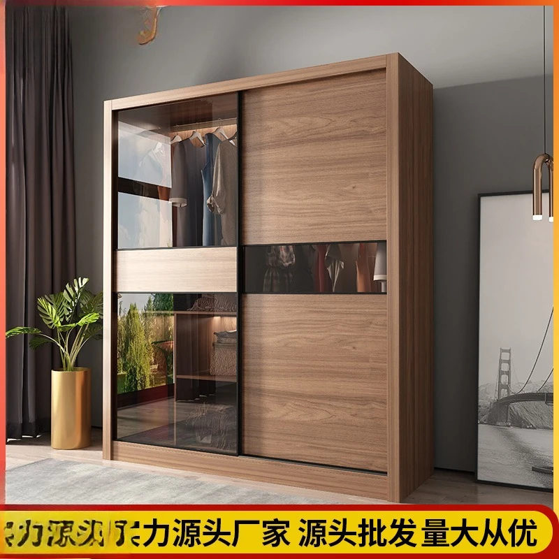 

Sliding door wardrobe household bedroom small apartment modern
