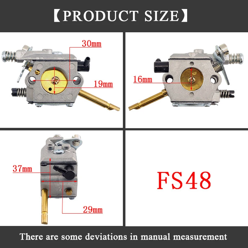 Carburettor for stihl fs48 fs52 fs62 fs66 fs81 fs86 wt45-1 h24d