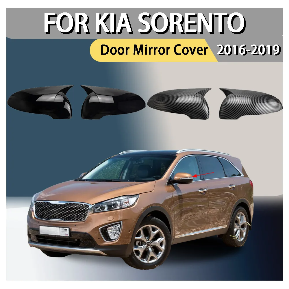 

ABS пластик для обновления автомобиля Bull-Horn дверное зеркало крышка для Kia Sorento 2016 2017 2018 2019, автомобильные аксессуары заднего вида
