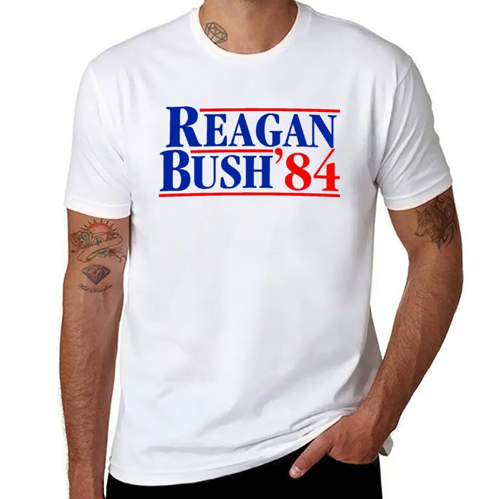 

Reagan Bush 84 T-Shirt t shirt for man man graphic t shirt cotton t shirts man 100% T-Shirt