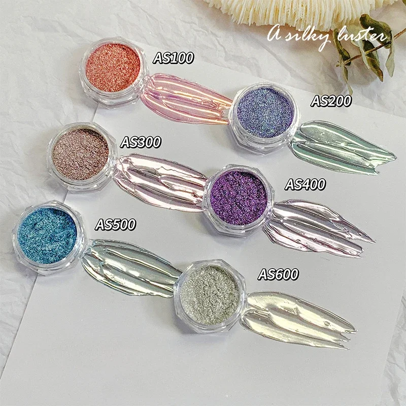 

Moonlight Mirror Nails Powder Metallic Silver Effect Pigments Laser Dust Glitter Aurora Shiny Pearl Nail Tip Manicure Decoration