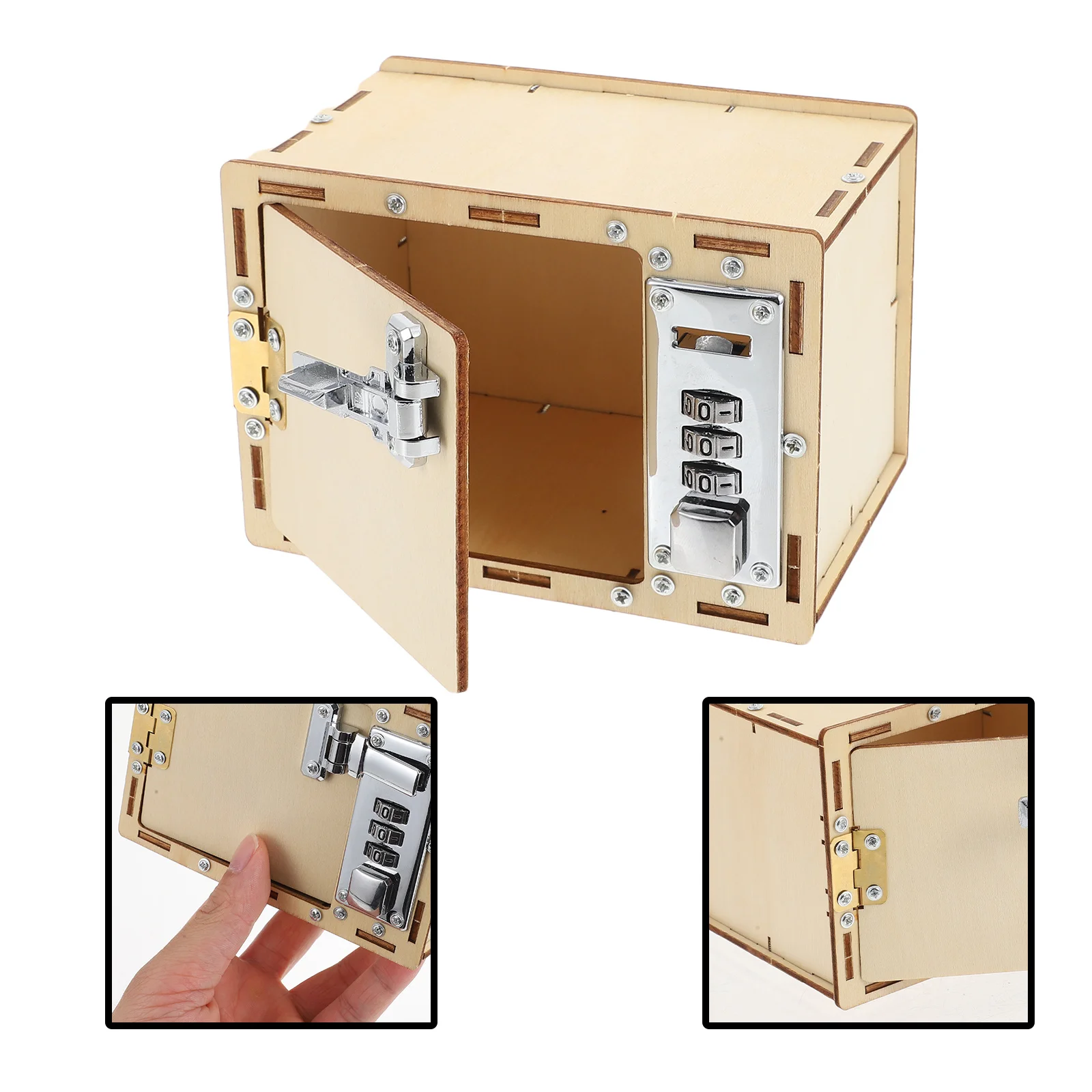 1 Satz 1 Satz Passwortbox Diy Puzzle für Kinder Pädagogische Passwortbox Diy Material Spiel Hand-On Fähigkeit Lockbox Herstellungsmaterial