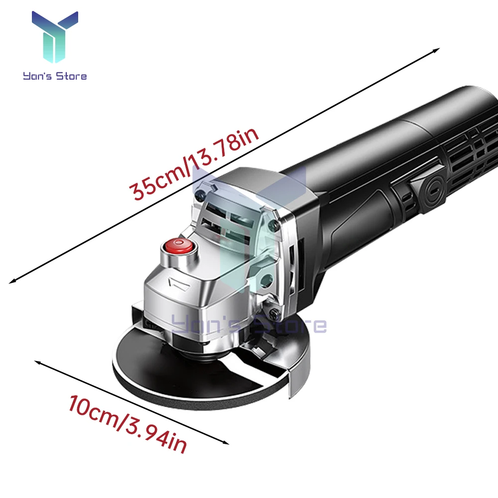 Electric Angle Grinder 12V Corded Grinding Machine 11000 rpm 100mm Diameter Electric Grinding Cutting Polishing Power Tool