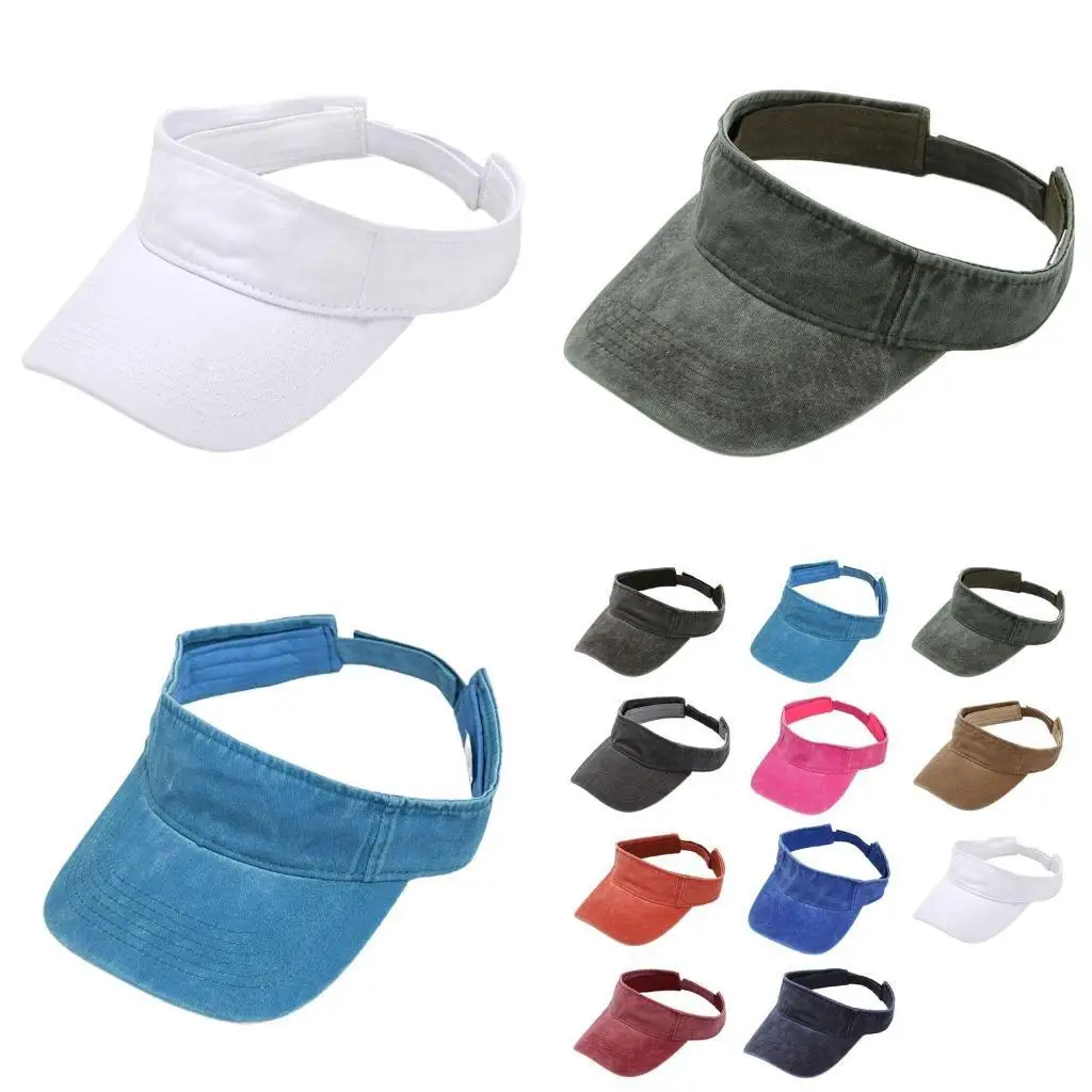 R1WE النساء غسلها الدنيم القطن فارغة قبعة بيسبول خمر بلون الصيف في الهواء الطلق الرياضة واقية من الشمس منحني قناع قابل للتعديل #1
