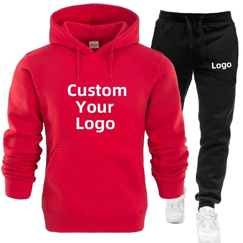 Customise your logo Sports Wear for Men Tops and Trousers Set Casual Jogging Suit Streetwear Men\'s Jogging Suits S-4XL