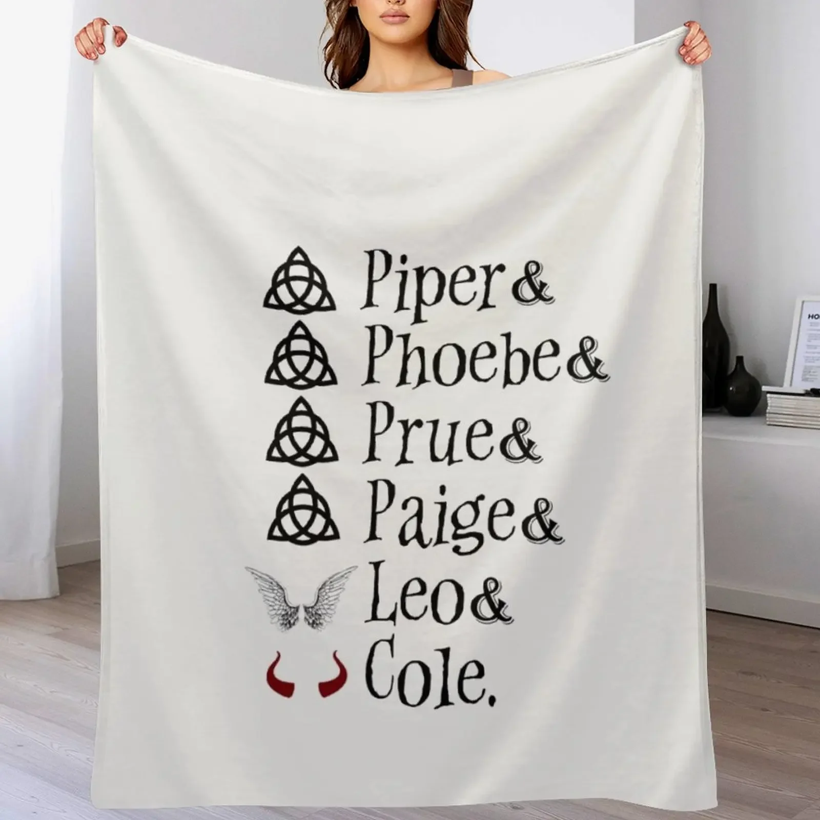 

Charmed Names Classic Throw Blanket Baby for sofa Nap Luxury Brand Blankets