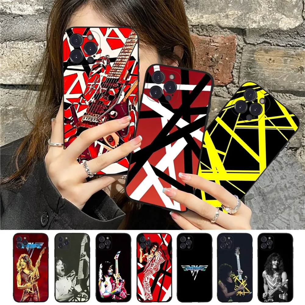 E-Eddie Van H-Halen Phone Case Silicone Soft for iphone 14 13 12 11 Pro Mini XS MAX 8 7 6 Plus X XS XR Cover