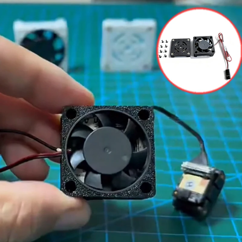 1Set 14000RPM 5V/12V VTX Cooling Fan for DJI O4/O4 Pro Air Unit All-inclusive Enclosed Design Top Intake & Side Exhaust Airflow
