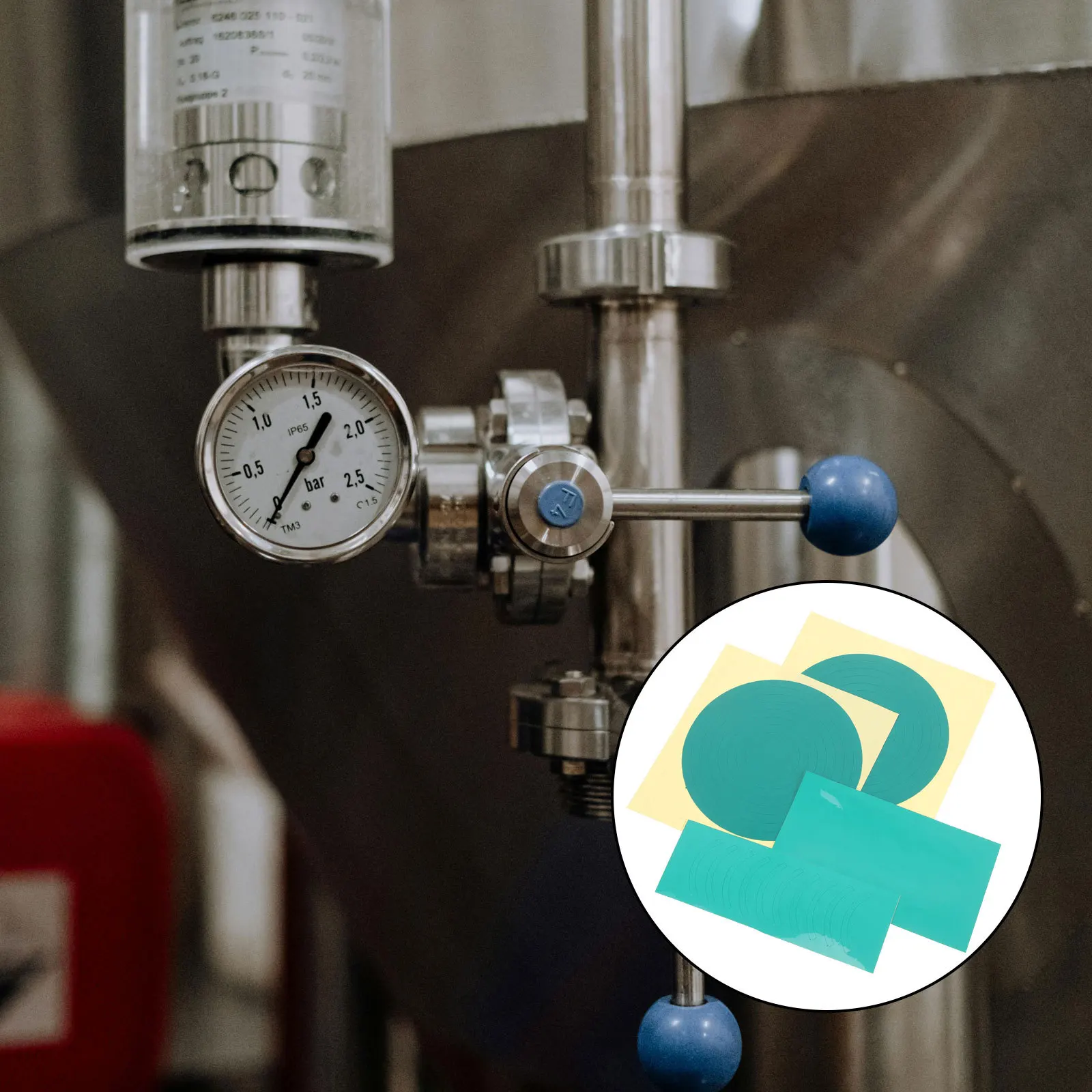 

4Pcs Pressure Gauge Decal Reflective Stickers Waterproof High Visibility for Dashboard and Gauges Target Stickers