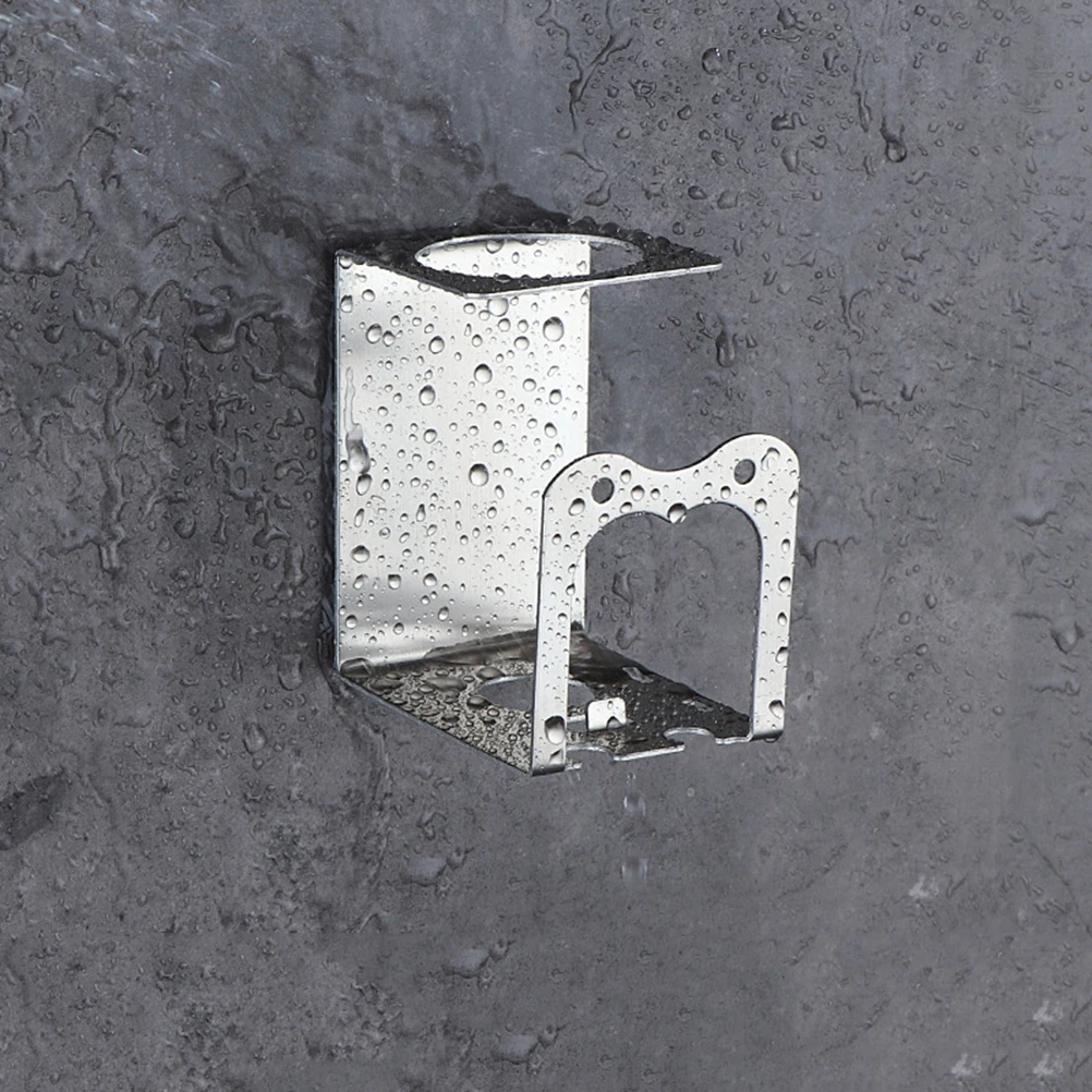 

1pc Stainless Steel Toothbrush Holder Rust-Proof Scratch Resistant No Drill Adhesive Free Easy Install Removable