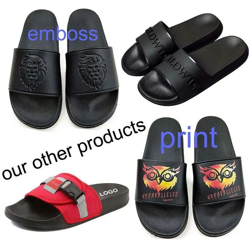 Custom Logo Fashion Slides Non-Slip Masculin Men Hombres Beach Slippers House 1:1 Logo