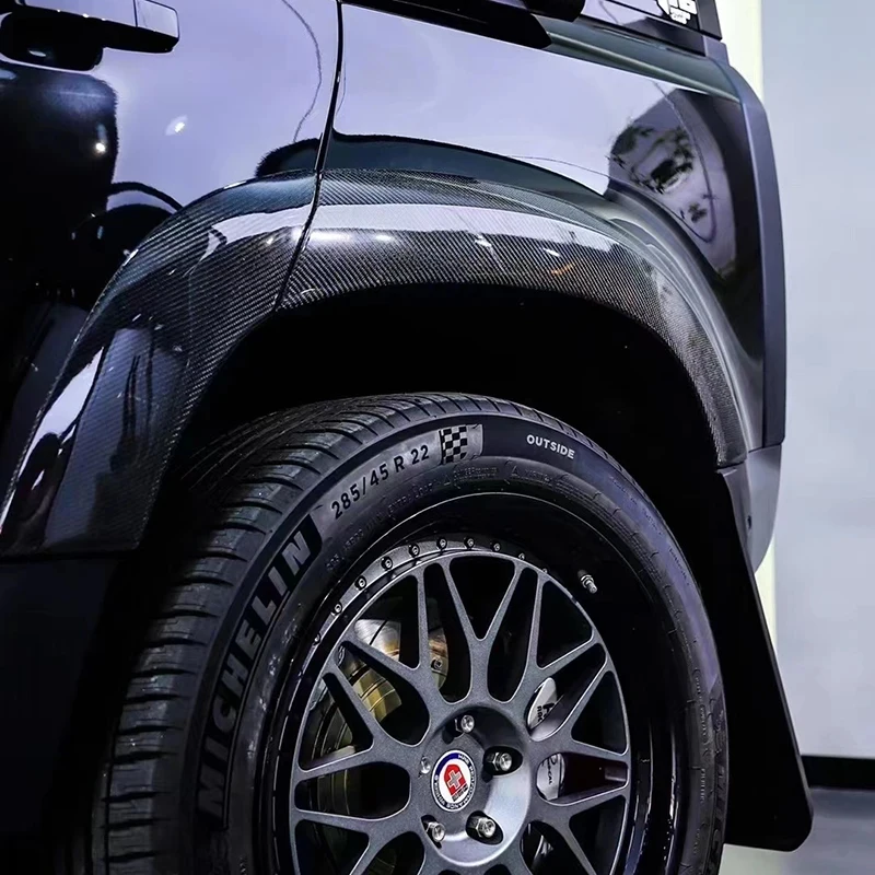 High Quality ABS Wheel Eyebrow Wheel Arch Protector Decor Kit For Defender 110 2020-2023 Scratch Proof view 4