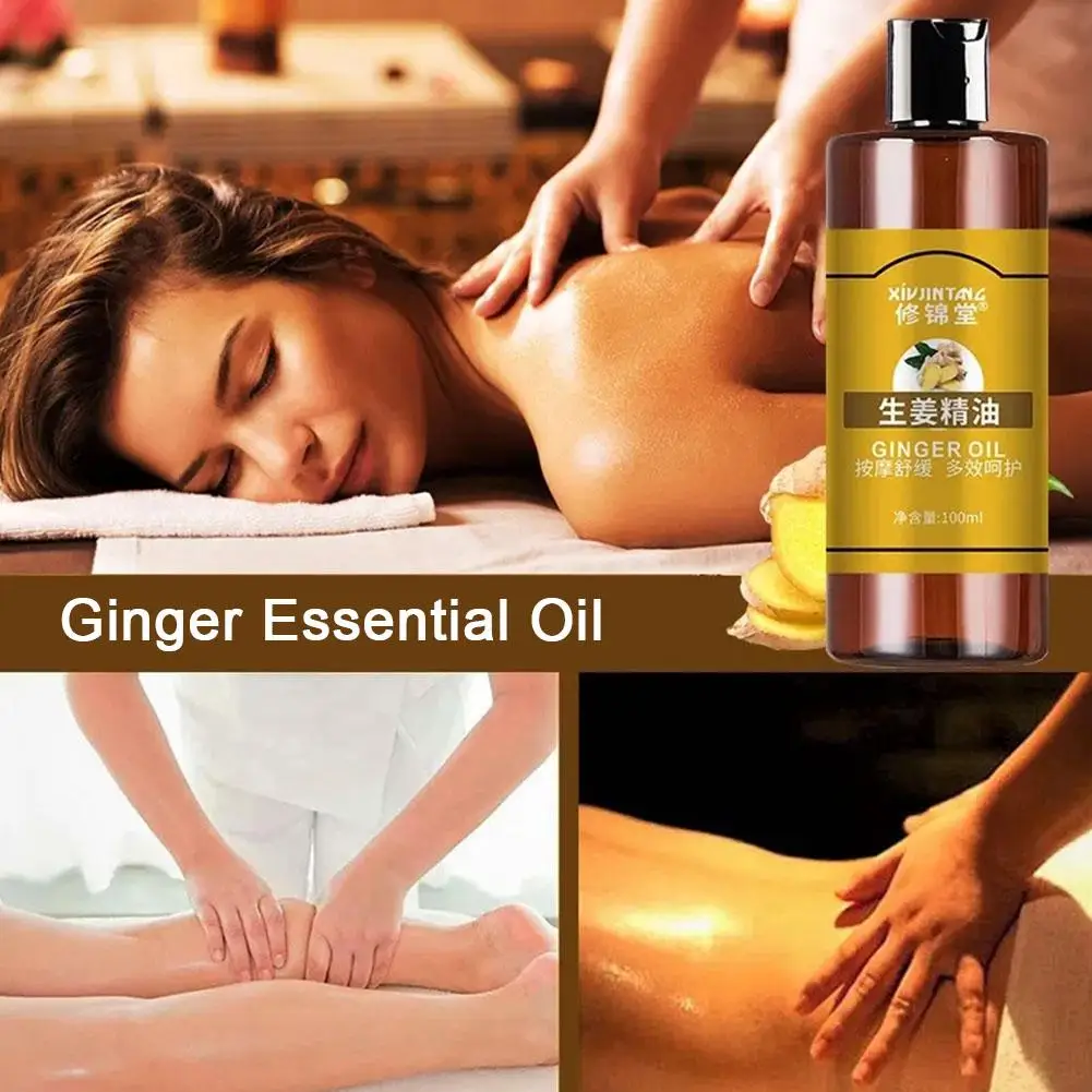 Ginger Slimming Oil Lymphatic Drainage Anti Aging Plant Slim Metabolism Essential Full Oil Promote Massage Body Oils Y2Q7