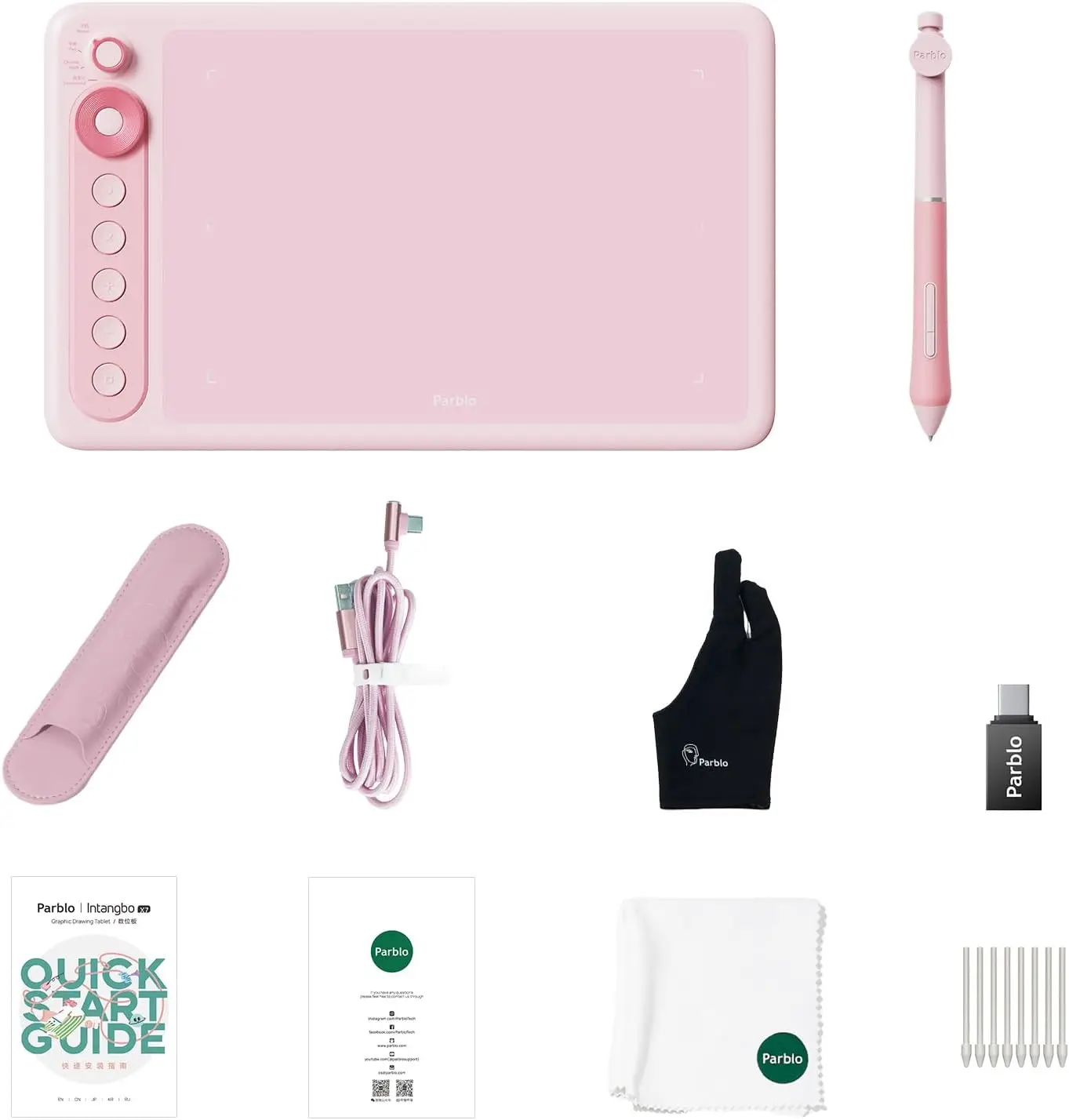 Parblo Intangbo X7 Graphic Tablet 7.2x4.5 inch Drawing Tablets, Digital Tablet with 6 Customized Keys for Design & Art Drawing