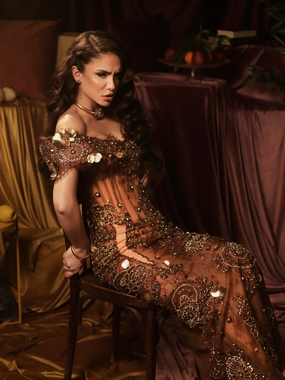 Gracepprom fora do ombro vestido de noite 2026 requintado frisado tapete vestido moda sheer até o chão vestido de festa فسات evimavera