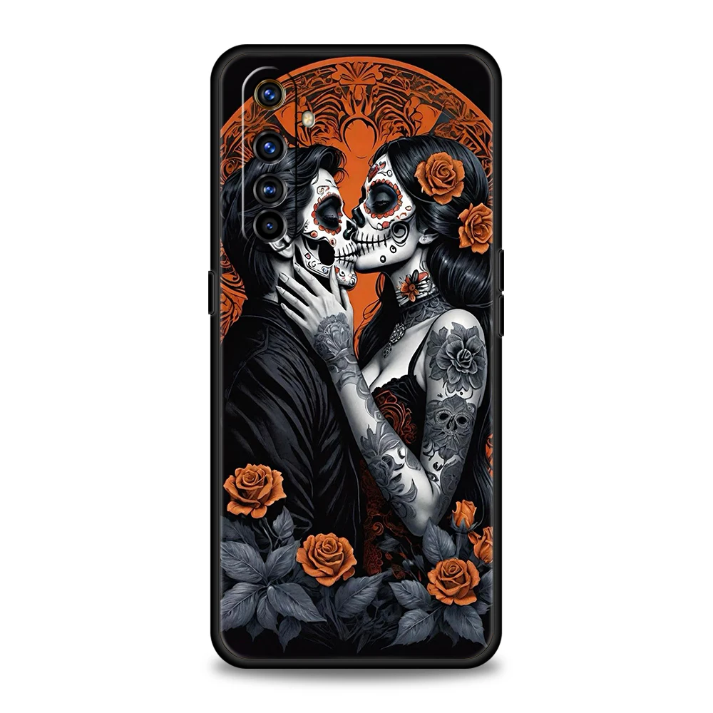 Love Skeleton Skull Silicone For Realme 10 11 8i 9i 9 Pro Plus GT2 C3 6 7 8 Pro C21 C11 C25 C35 Pro 5G Shockproof Phone Cover