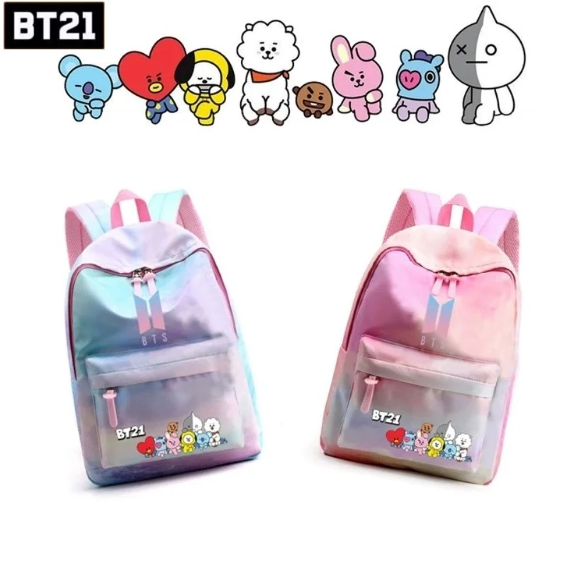 

Sweet BT21 series cute creative cartoon pattern unisex new fashion large-capacity lightweight portable backpack festival gift