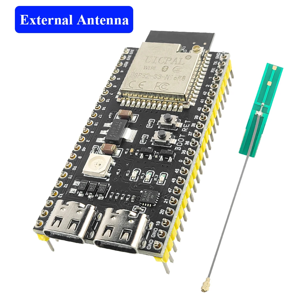 Erweiterbare Antenne ESP32-S3 Entwicklungsboard 2.4G WLAN-Modul für Arduino IDF AI IOT DIY ESP32-S3 N16R8 CH343 Type-C ESP32S3