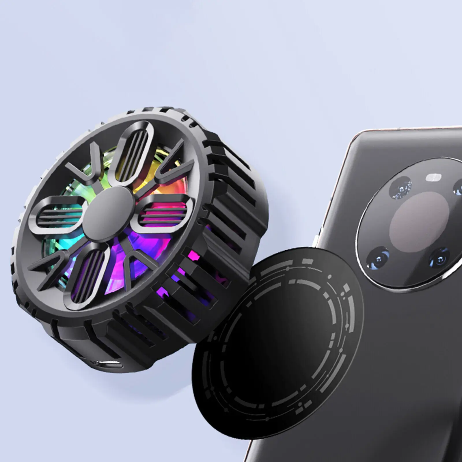 Radiator Semikonduktor Magnetik untuk Ponsel iPad Tablet Turbo Sistem Pendingin Game ABS Badai Kipas Pendingin Cepat Penyerap Panas Suara Rendah