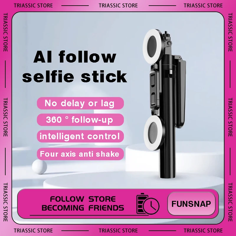 

FUNSNAP A6 AI Recognition Intelligent Tracking Gimbal 360 Degree Tracking Mobile Photography Live Streaming Anti Shake Bracket