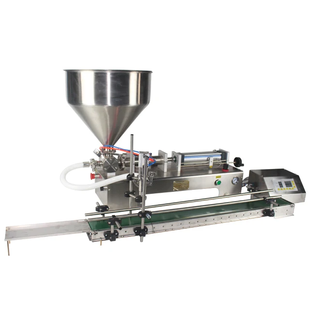 Máquina automática de llenado de pasta con pistón neumático para salsa de curry, crema cosmética, salsa, miel, mantequilla de cacahuete, chocolate y tomate