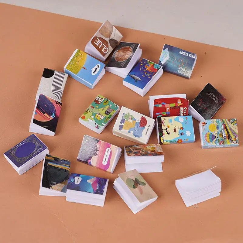 Dollhouse Miniature Bookshelf Set 1:12 Includes 20 Books Ideal for Collector Hobbyists