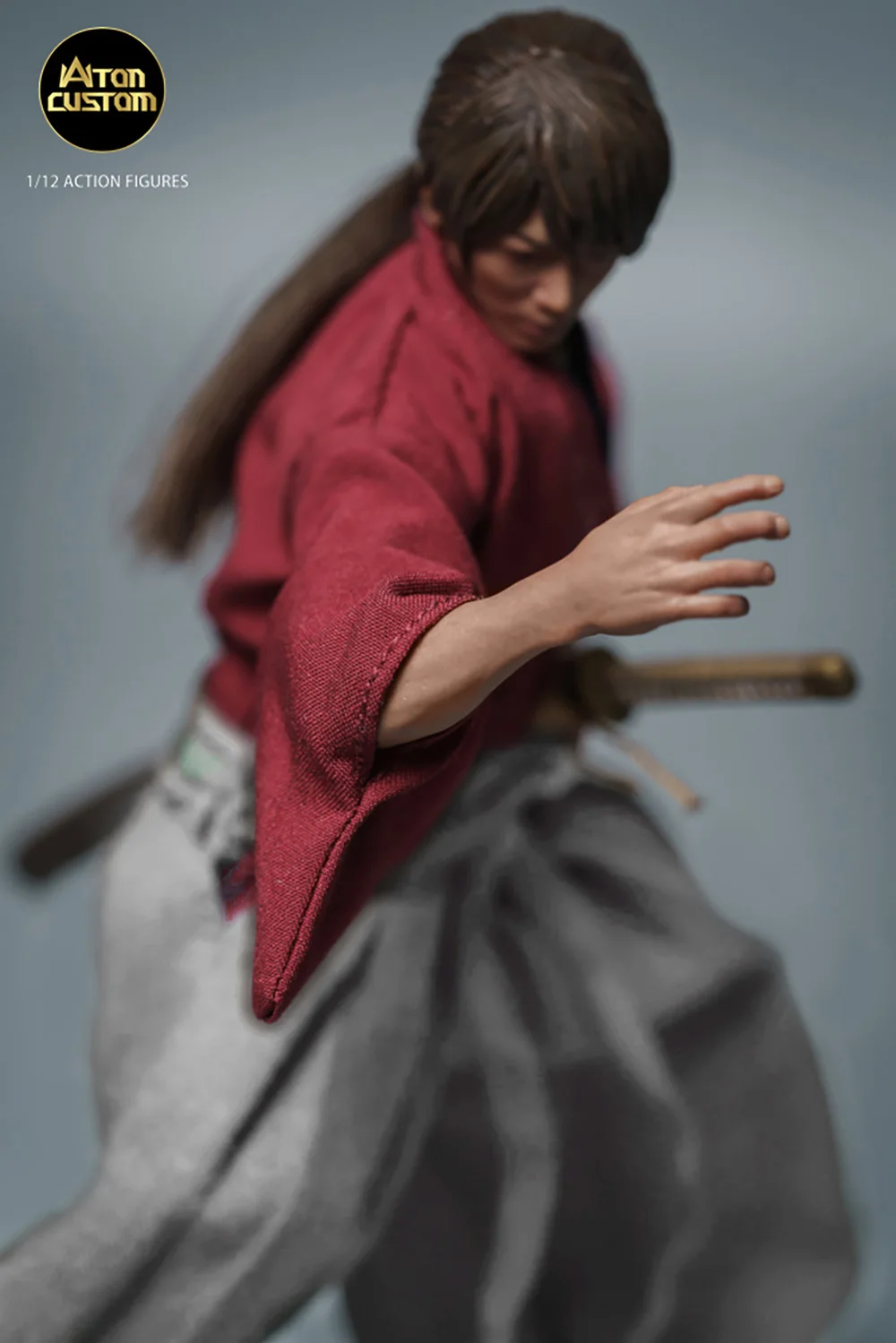 Atoncustom 1/12 Scale HIMURA KENSHIN Action Figure Normal Damaged Ver. 6-inch Samurai Male Soldier Figurine Collectible Model