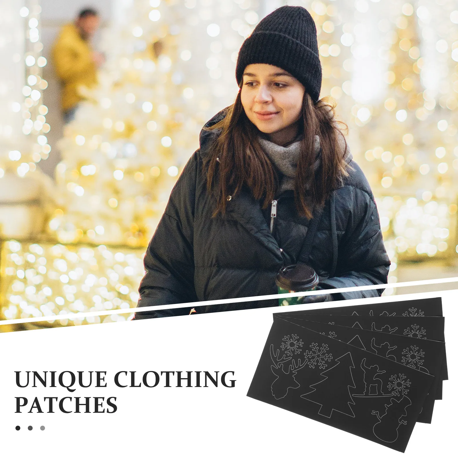 

4 Pcs Water Proof Patch Clothes Embroidered Patches Nylon Self-adhesive for Jackets